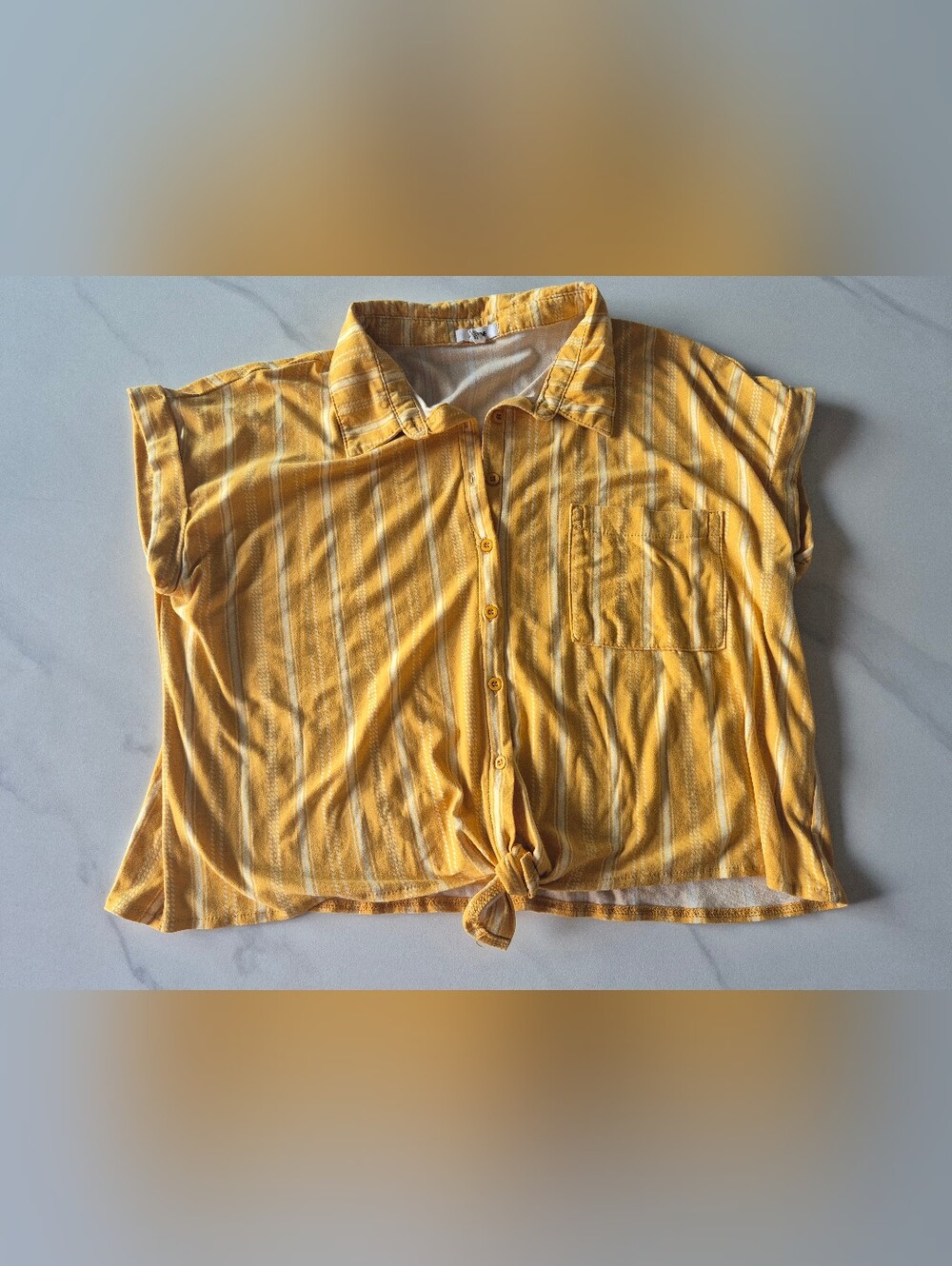 Ardene Yellow Striped Button-Down Men’s Shirt